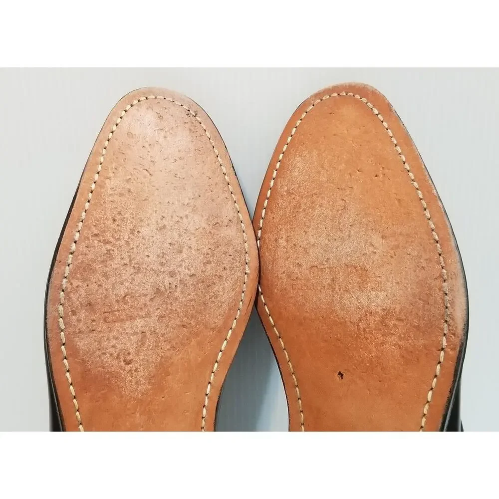 Johnston & Murphy MELTON Burgundy Cap Toe Calfskin Oxford Shoe Size 7.5 USA Made